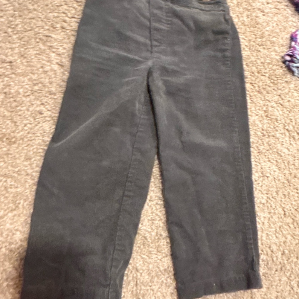 Blueberi Boulevard Charcoal Gray Corduroy Pants